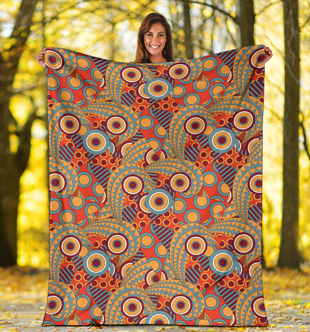 African Pattern Print Design 06 Premium Blanket