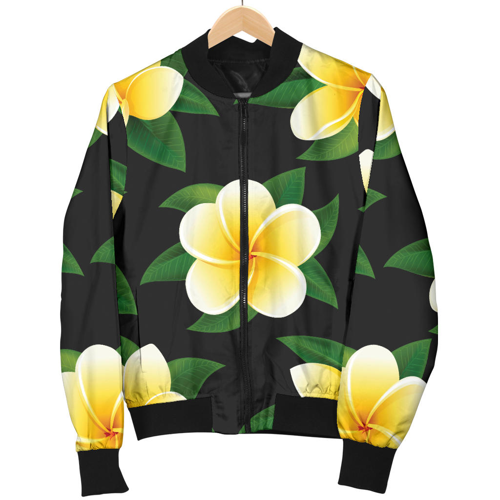 Plumeria Pattern Print Design A03 Men Bomber Jacket