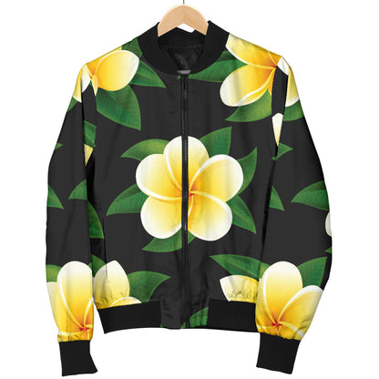 Plumeria Pattern Print Design A03 Men Bomber Jacket