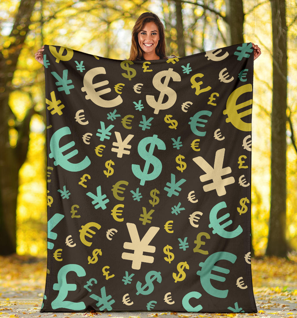 Money Pattern Print Design 01 Premium Blanket