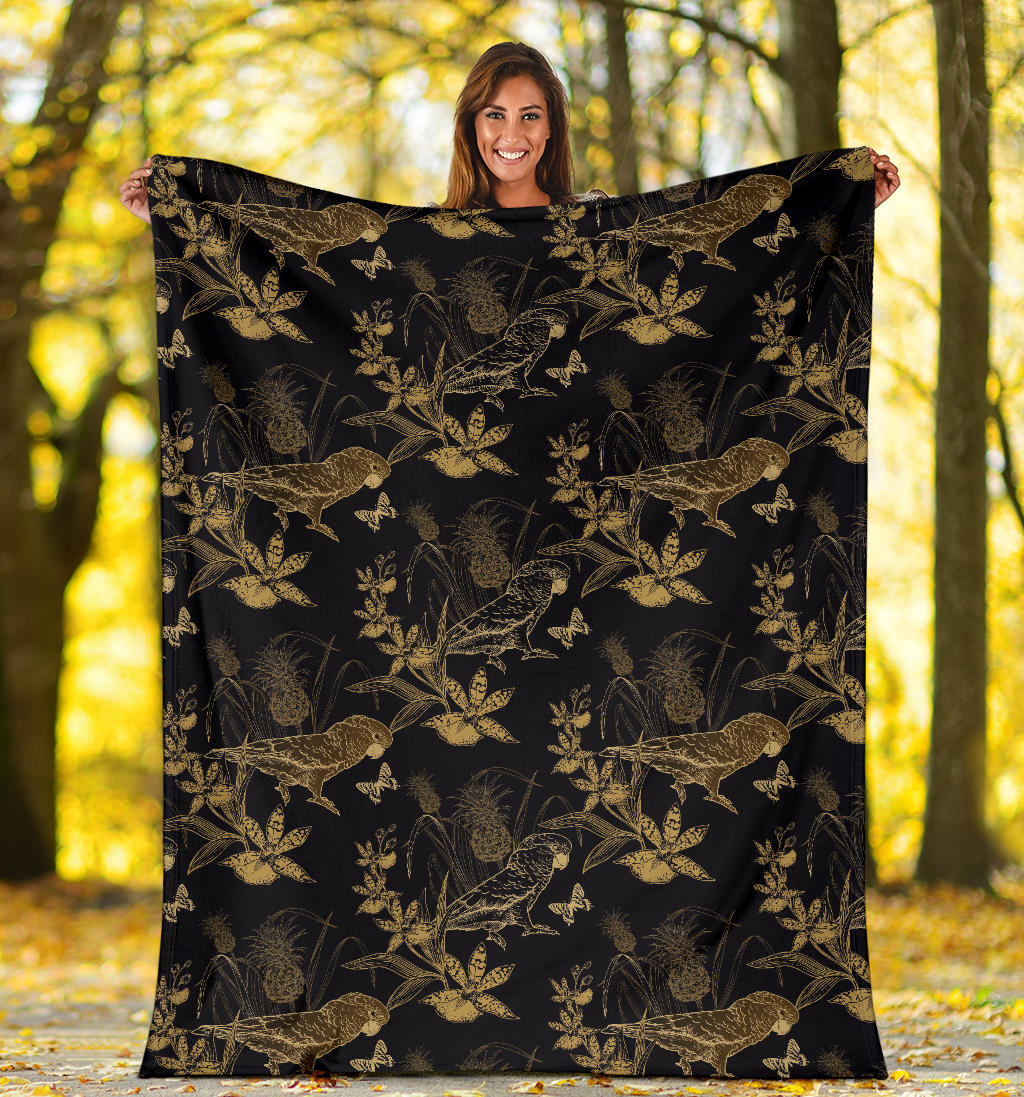 Parakeet Pattern Print Design A05 Premium Blanket