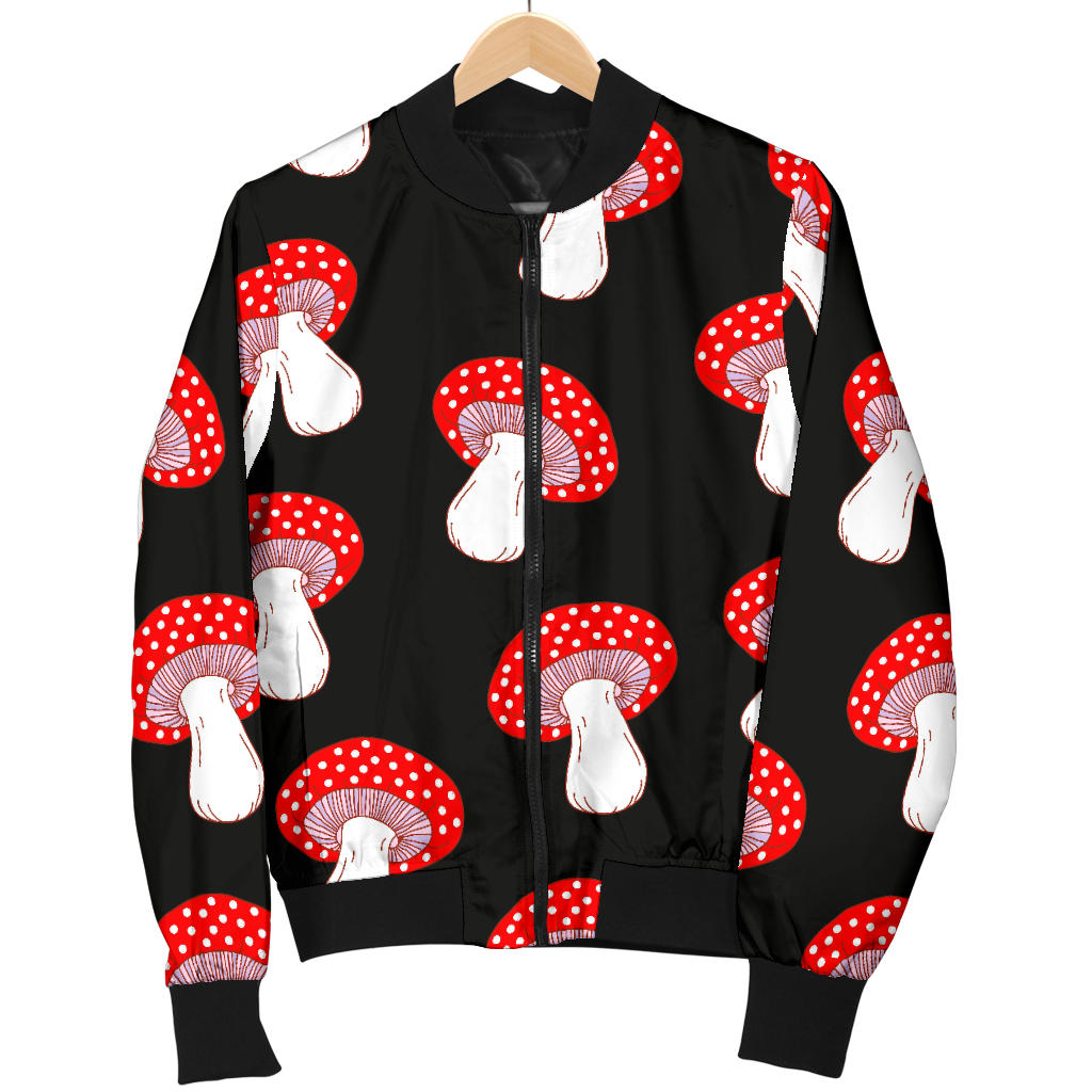 Mushroom Pattern Print Design A02 Men Bomber Jacket