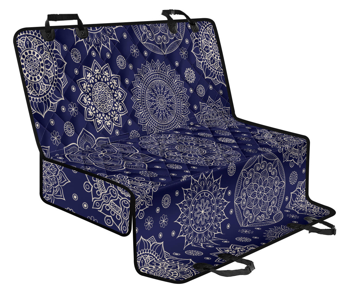 Mandala Pattern Print Design 02 Rear Dog Car Seat Cover Hammock