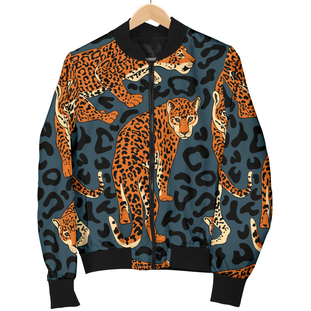 Jaguar Pattern Print Design 04 Men Bomber Jacket