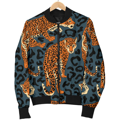 Jaguar Pattern Print Design 04 Men Bomber Jacket