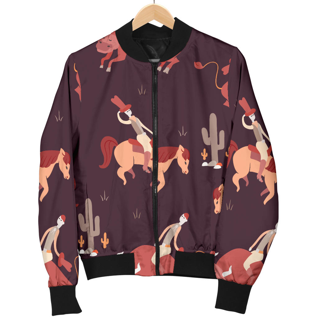 Rodeo Pattern Print Design A01 Men Bomber Jacket