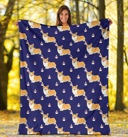 Pembroke Welsh Corgis Pattern Print Design A07 Premium Blanket