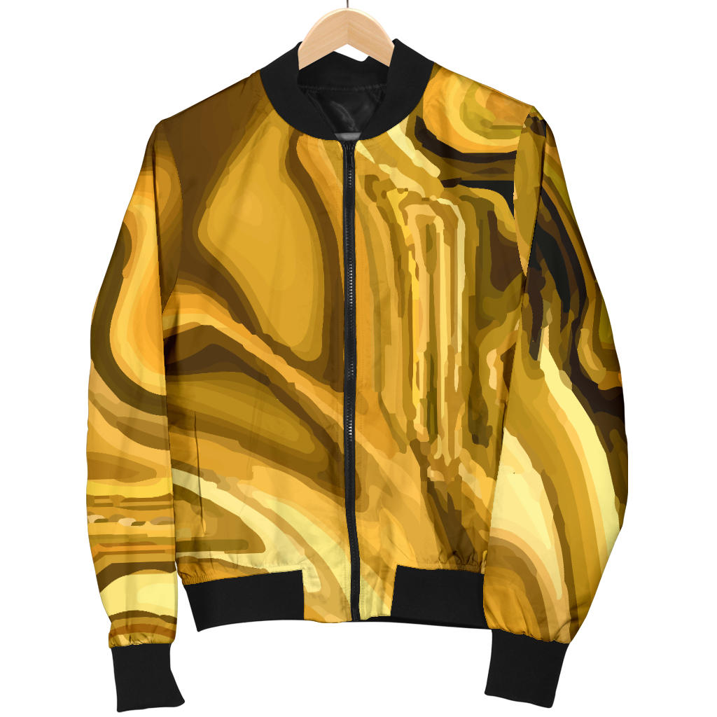Liquid Pattern Print Design 03 Men Bomber Jacket