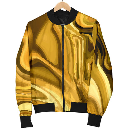 Liquid Pattern Print Design 03 Men Bomber Jacket