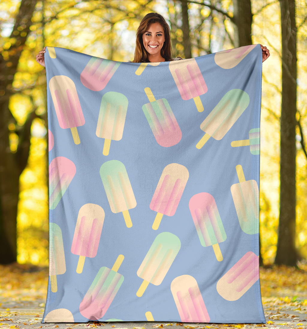 Ice Cream Pattern Print Design 05 Premium Blanket