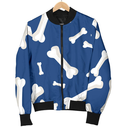 Dog Bone Pattern Print Design 03 Men Bomber Jacket