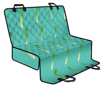 Leek Pattern Print Design 01 Rear Dog Car Seat Cover Hammock