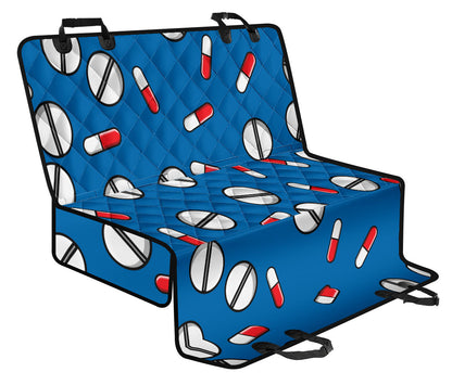 Pill Pattern Print Design A05 Rear Dog Car Seat Cover Hammock