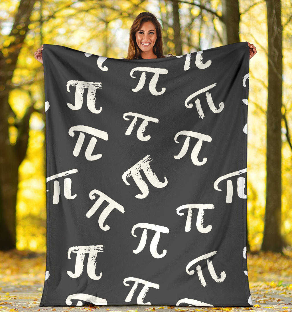 Pi Day Pattern Print Design A02 Premium Blanket