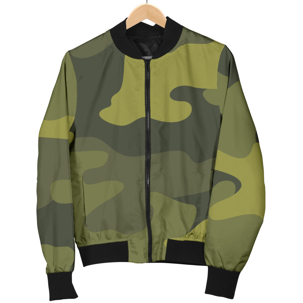 Military Camouflage Pattern Print Design 02 Men Bomber Jacket