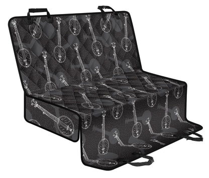 Banjo Pattern Print Design 03 Rear Dog Car Seat Cover Hammock