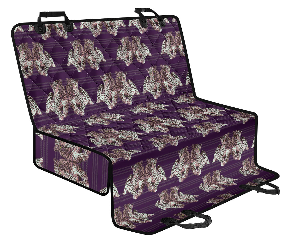 Leopard Pattern Print Design 01 Rear Dog Car Seat Cover Hammock
