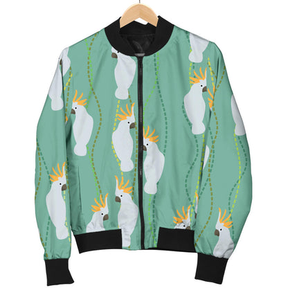 Cockatoo Pattern Print Design 01 Men Bomber Jacket