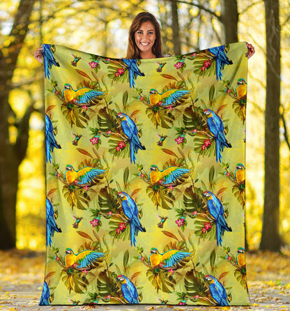 Parrot Pattern Print Design A02 Premium Blanket