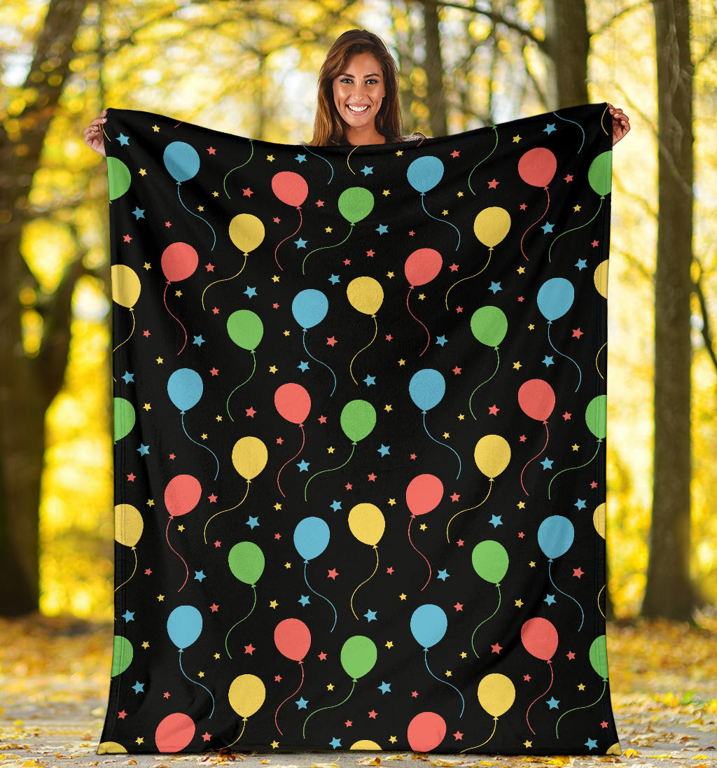 Ballon Colorful Pattern Print Design 04 Premium Blanket