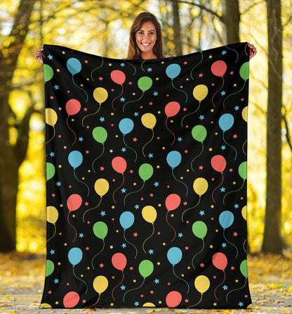 Ballon Colorful Pattern Print Design 04 Premium Blanket