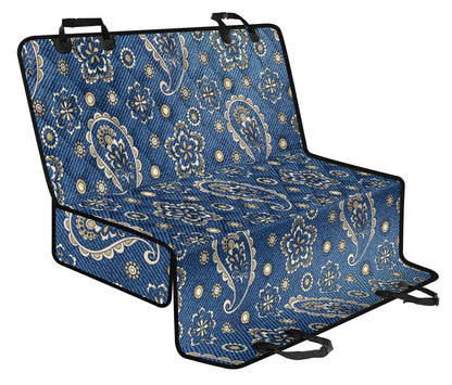 Jean Paisley Pattern Print Design 01 Rear Dog Car Seat Cover Hammock