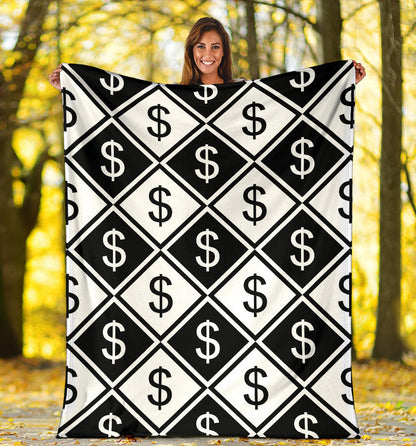 Money Pattern Print Design 04 Premium Blanket