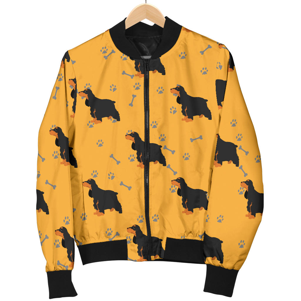 Cocker Pattern Print Design 01 Men Bomber Jacket