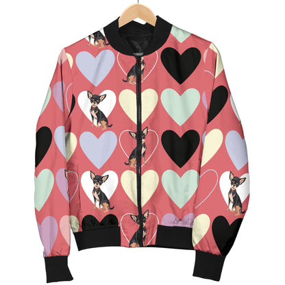 Chihuahua Pattern Print Design 01 Men Bomber Jacket