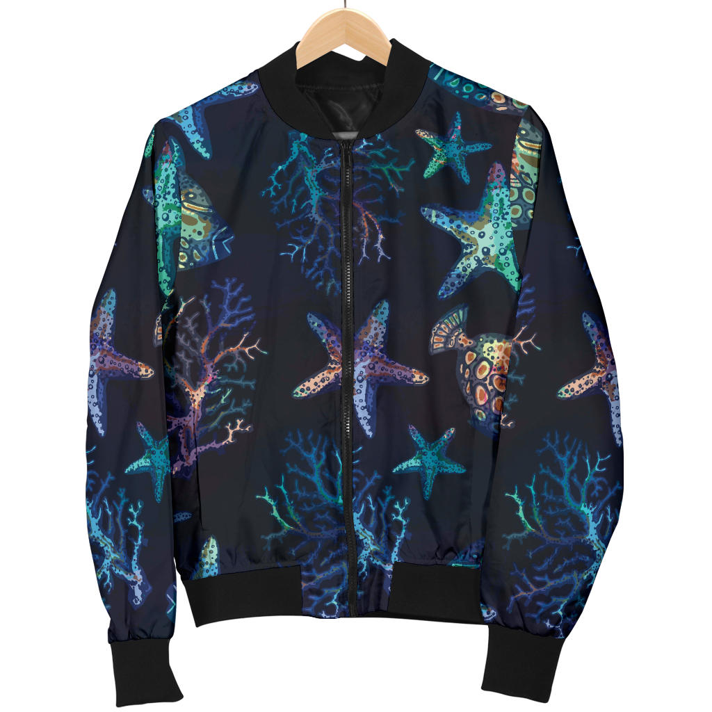 Starfish Pattern Print Design 01 Men Bomber Jacket