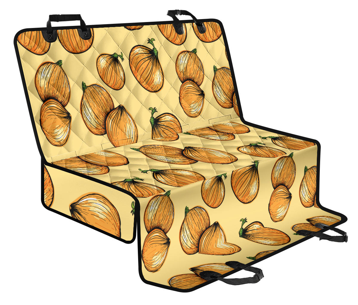 Onion Pattern Print Design A04 Rear Dog Car Seat Cover Hammock