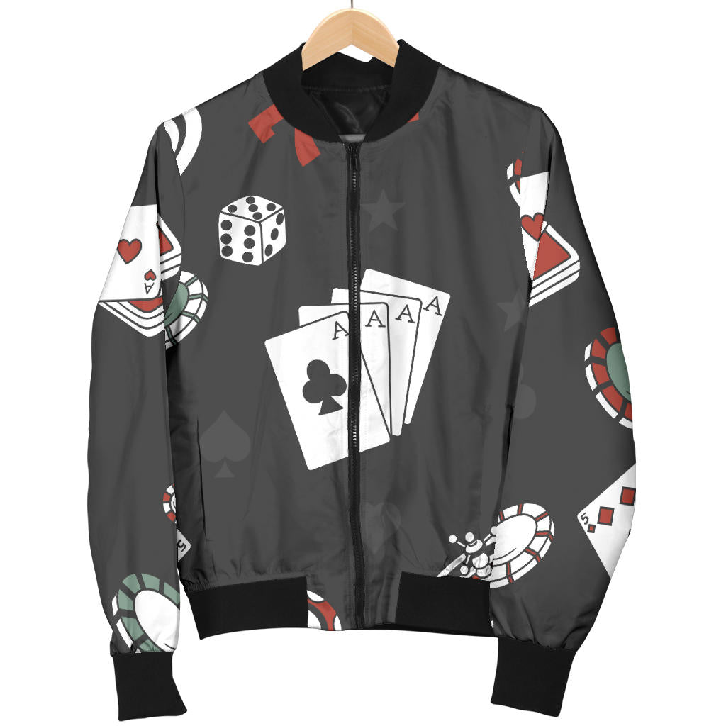 Casino Pattern Print Design 02 Men Bomber Jacket