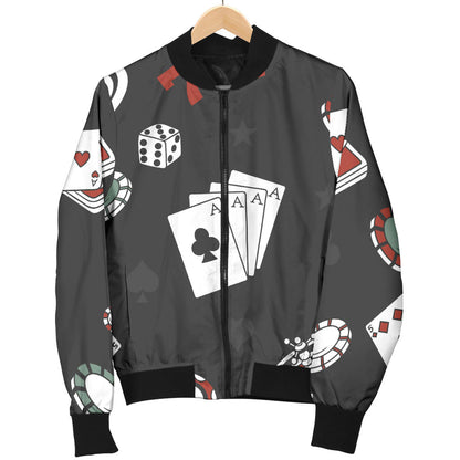 Casino Pattern Print Design 02 Men Bomber Jacket