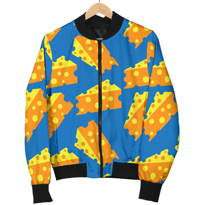 Cheese Pattern Print Design 05 Men Bomber Jacket