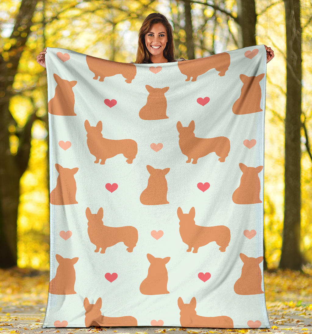 Pembroke Welsh Corgis Pattern Print Design A01 Premium Blanket
