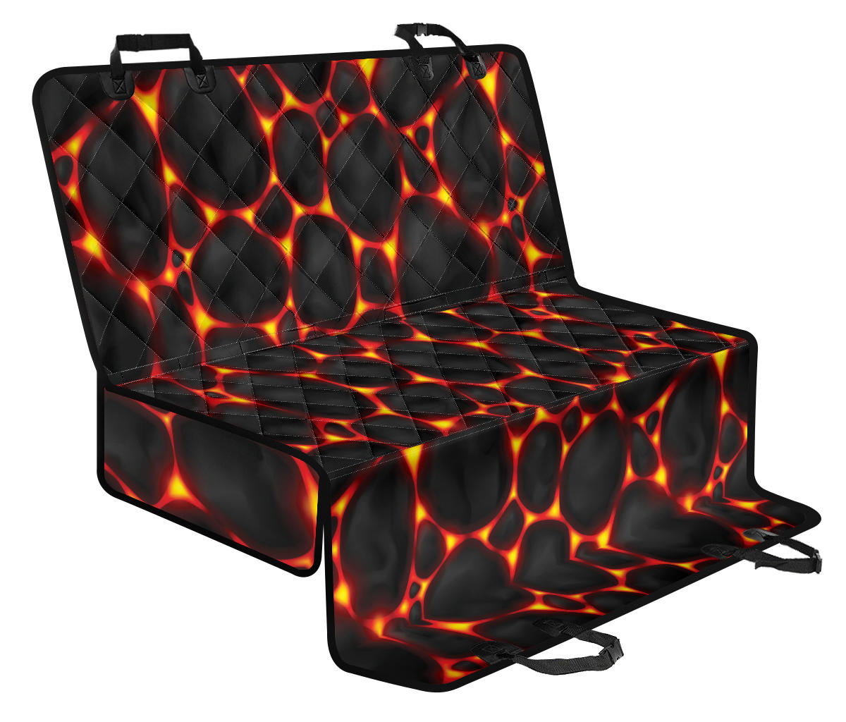 Lava Pattern Print Design 01 Rear Dog Car Seat Cover Hammock