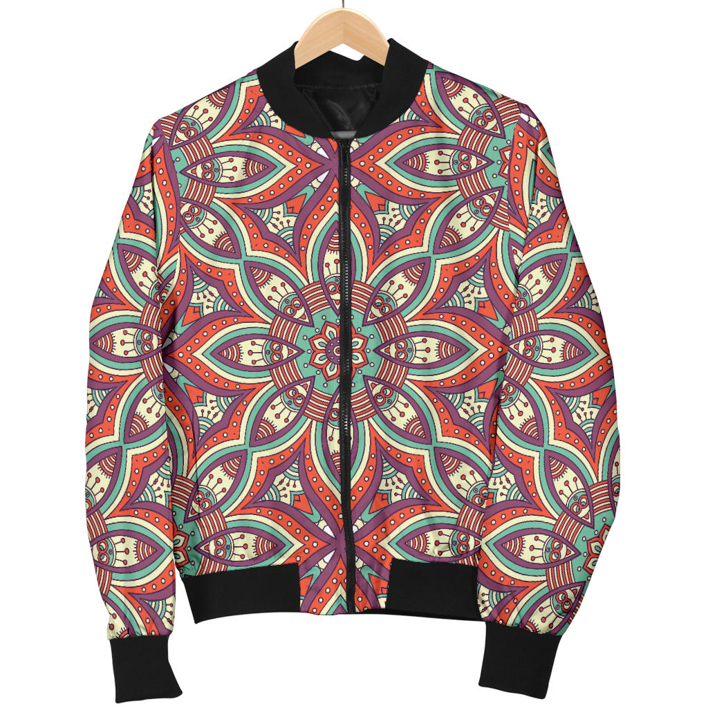 Bohemian Pattern Print Design 03 Men Bomber Jacket