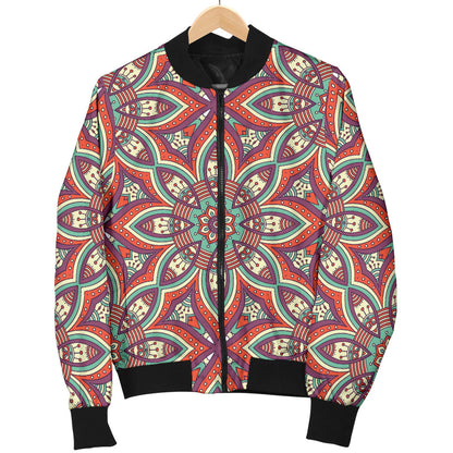 Bohemian Pattern Print Design 03 Men Bomber Jacket