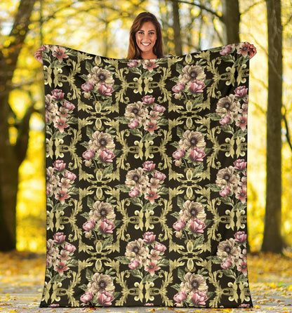 Baroque Pattern Print Design 02 Premium Blanket