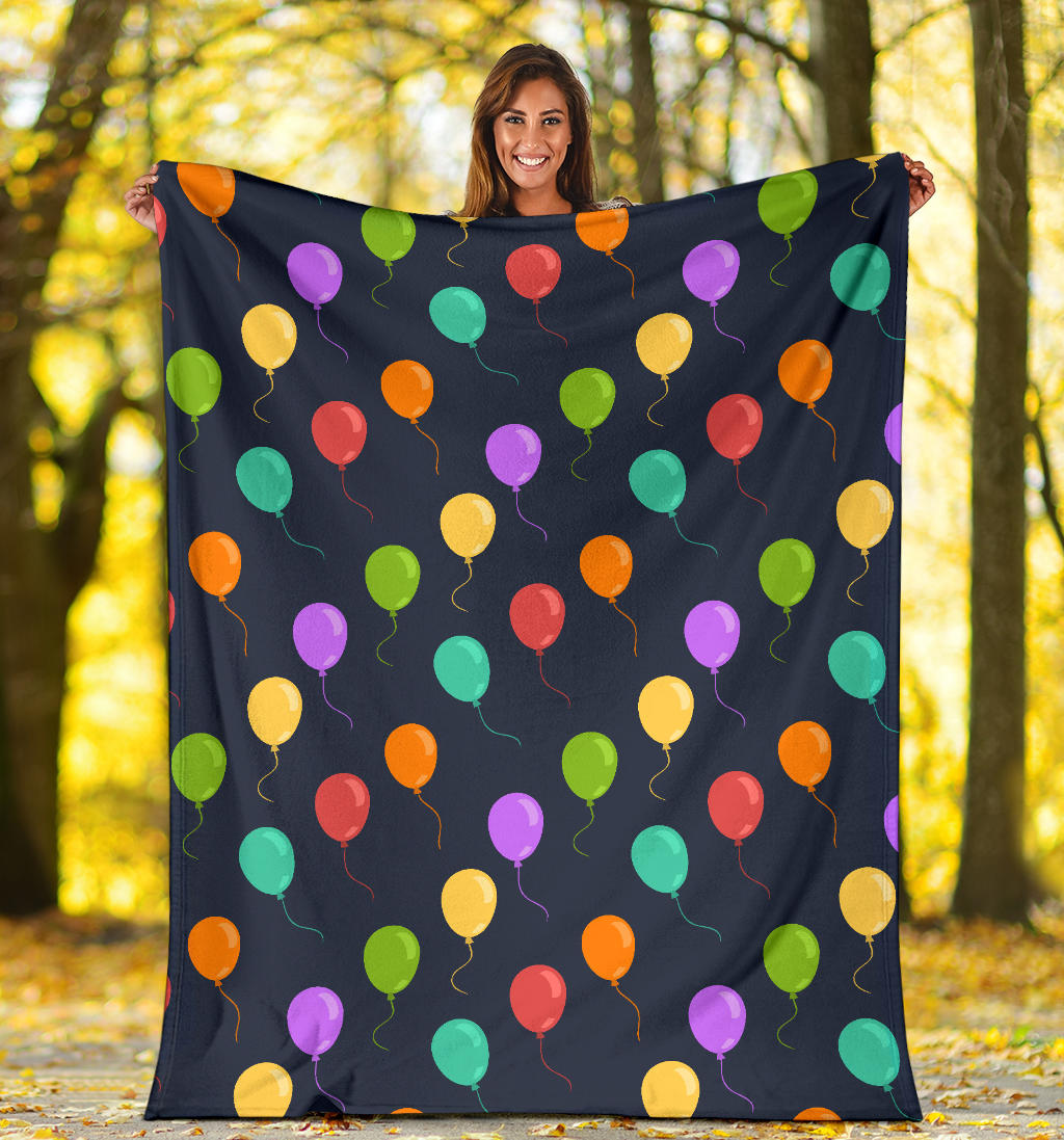 Ballon Colorful Pattern Print Design 03 Premium Blanket