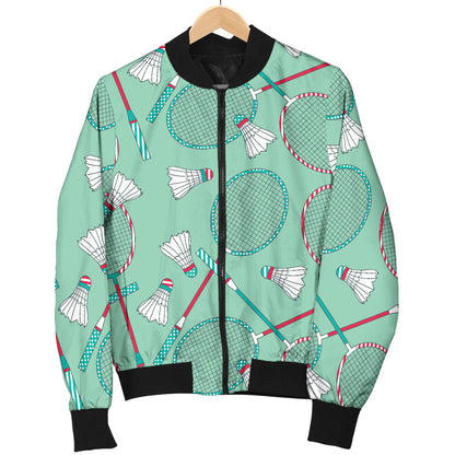 Badminton Pattern Print Design 05 Men Bomber Jacket