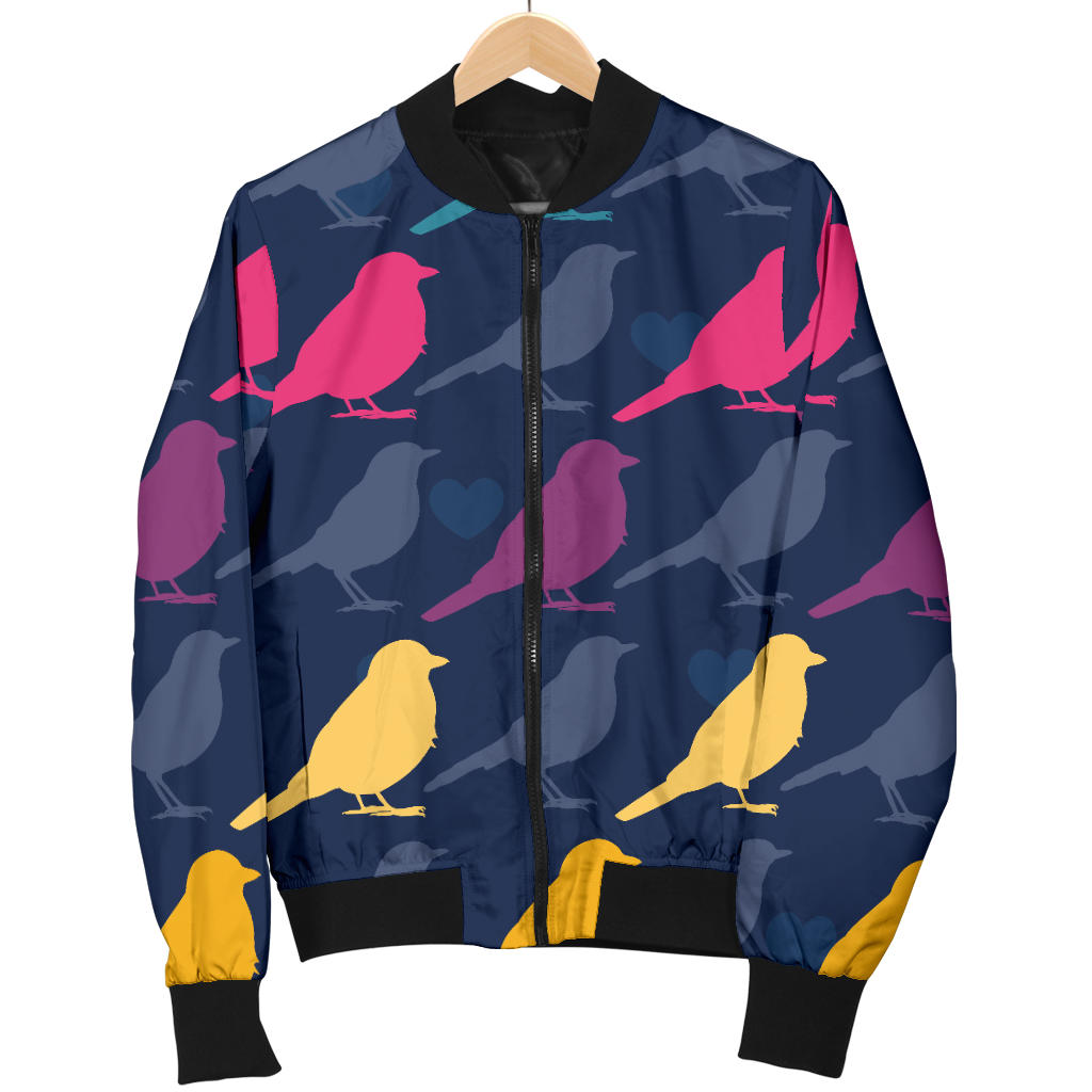 Birds Pattern Print Design 01 Men Bomber Jacket