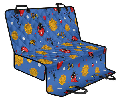 Ladybug Pattern Print Design 05 Rear Dog Car Seat Cover Hammock