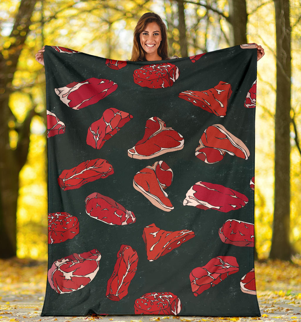 Meat Pattern Print Design 01 Premium Blanket