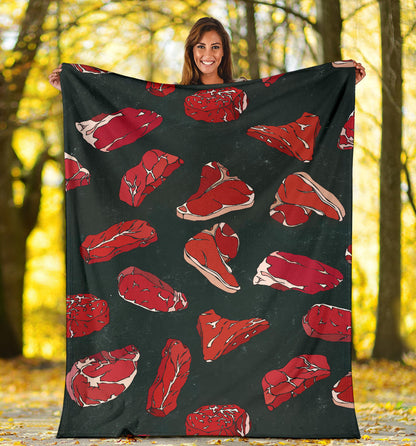 Meat Pattern Print Design 01 Premium Blanket