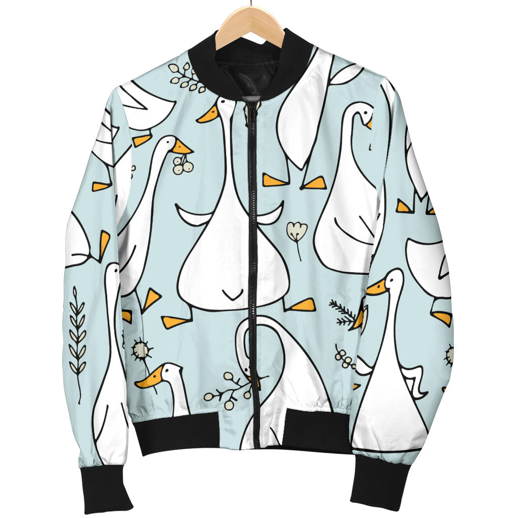 Goose Pattern Print Design 03 Men Bomber Jacket