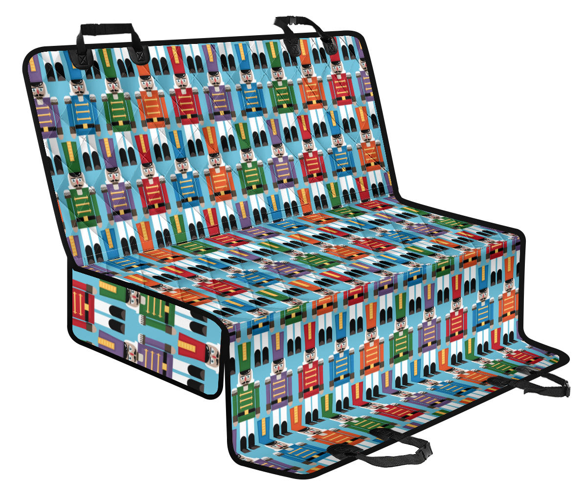 Nutcracker Pattern Print Design A02 Rear Dog Car Seat Cover Hammock