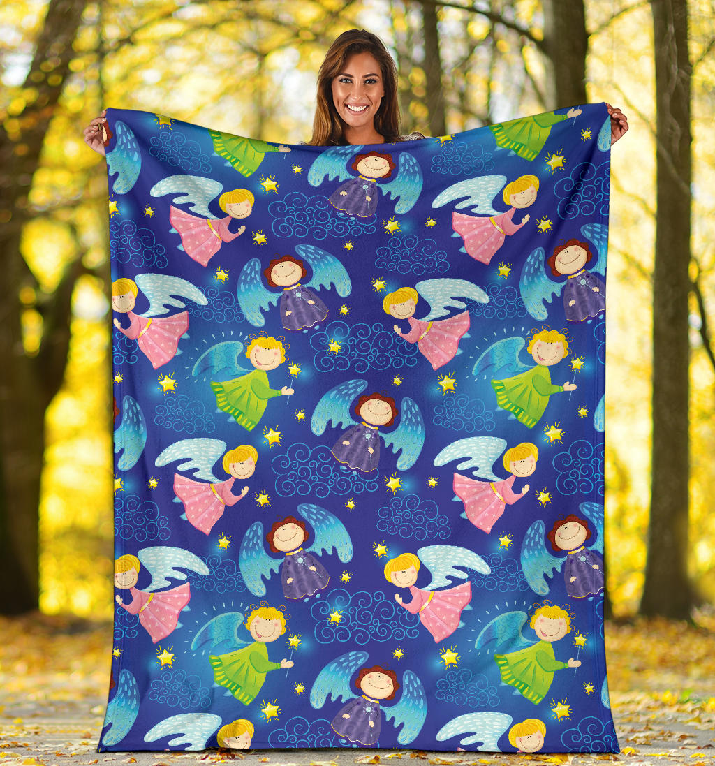Angel Little Pattern Print Design 02 Premium Blanket