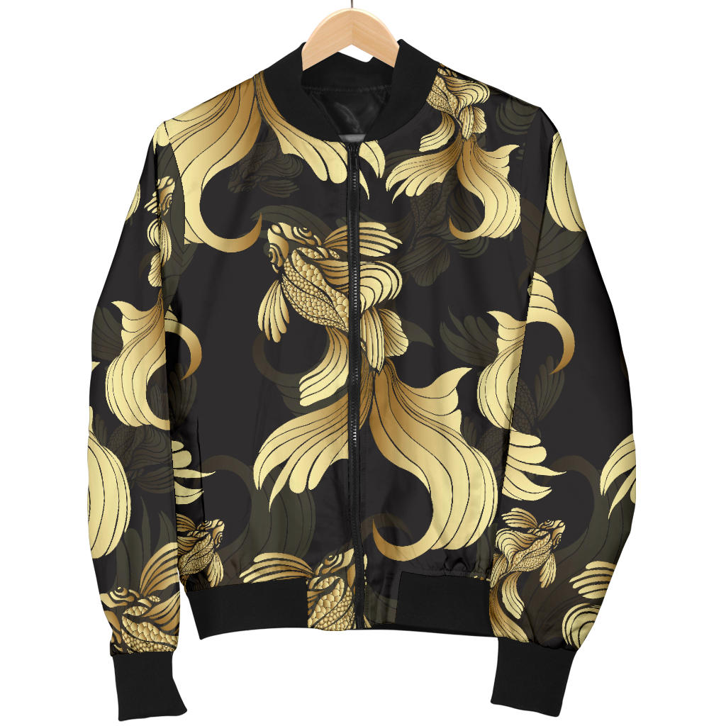 Goldfish Pattern Print Design 02 Men Bomber Jacket