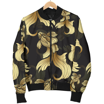 Goldfish Pattern Print Design 02 Men Bomber Jacket